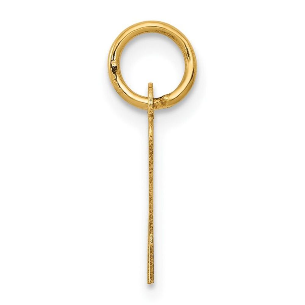 10k Yellow Gold Small Script Initial N Charm - image 2